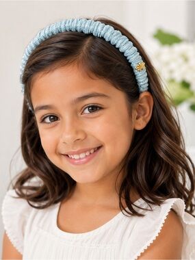 Lele Sadoughi Lurex Jessie Headband Ocean Cove Blue NWT